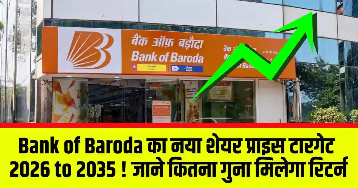 Bank of Baroda का नया शेयर प्राइस टारगेट 2026 to 2035 ! जाने कितना गुना मिलेगा रिटर्न